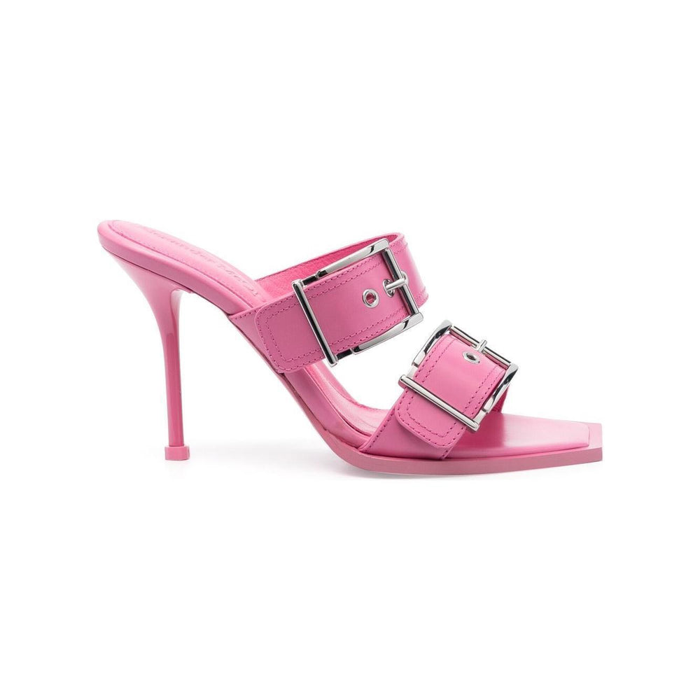 Alexander McQueen 100mm Buckle Leather Sandals 709990WHSWD5482