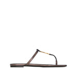Saint Laurent Cassandre leather thong sandals 7760810NLDD2121