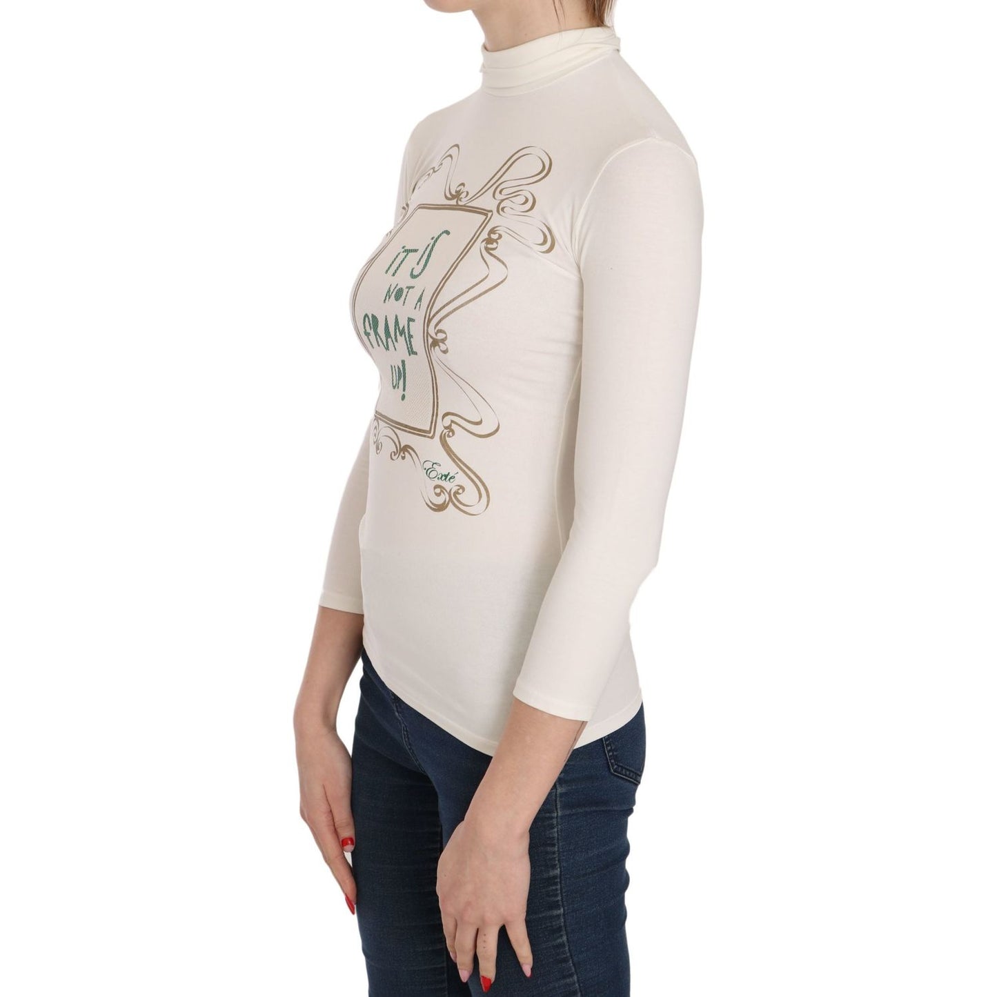 Exte Crew Neck It Is Not A Frame Up! Print Blouse TSH3717-38