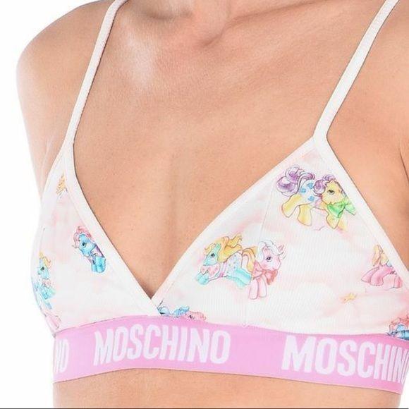 Moschino White My Little Pony Bra Briefs Set Two Piece Bikini TSH5090-38
