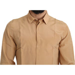 Dolce & Gabbana Elegant Yellow Silk Men's Formal Shirt TSH5213-IT40/M-FBB-253