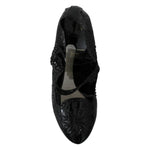 Dolce & Gabbana Black Floral Crystal CINDERELLA Heels Shoes LA7274-39
