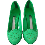 Dolce & Gabbana Green Crystal Floral CINDERELLA Heels Shoes LA7276-39