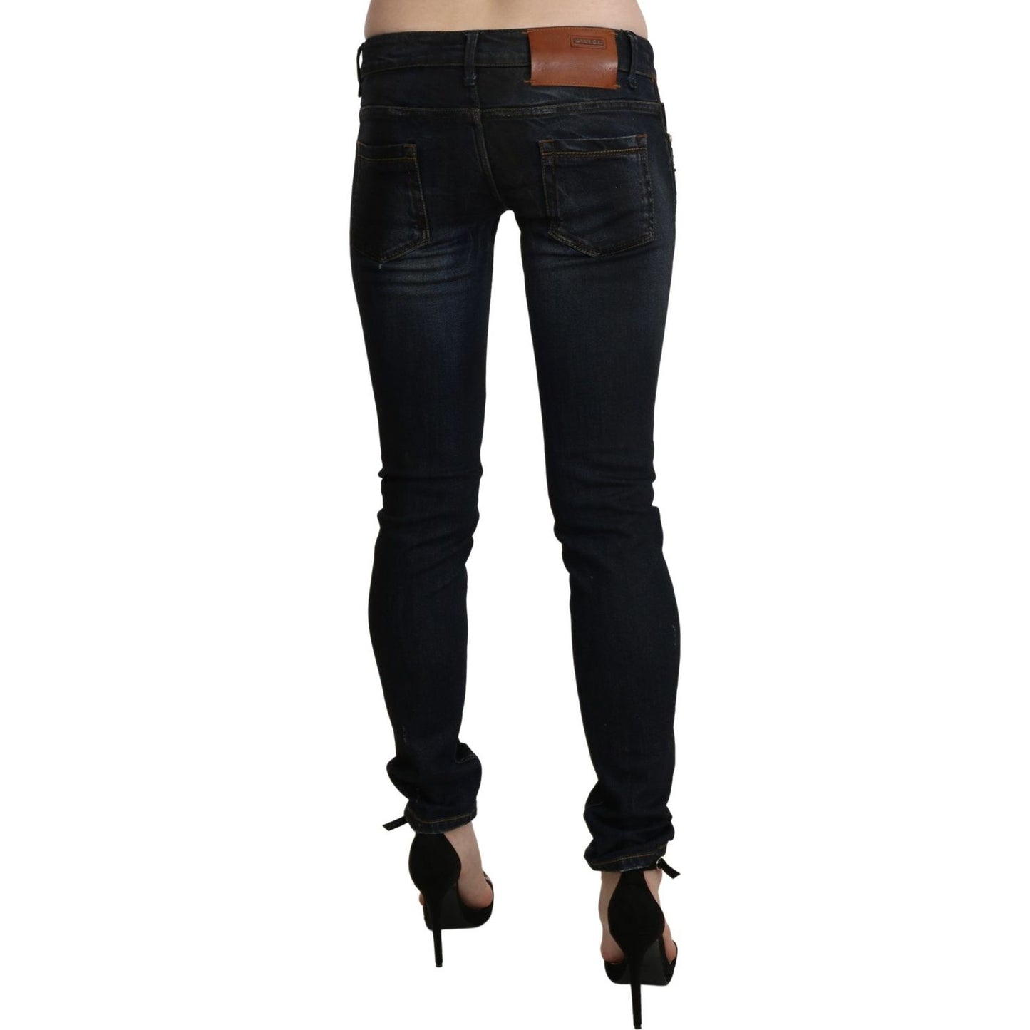 Acht Black Washed Low Waist Skinny Denim Jeans PAN71228-26