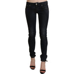 Acht Black Washed Low Waist Skinny Denim Jeans PAN71228-26