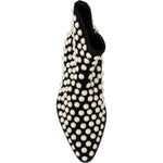 Dolce & Gabbana Black Suede Pearl Studs Boots Shoes LA7217-39