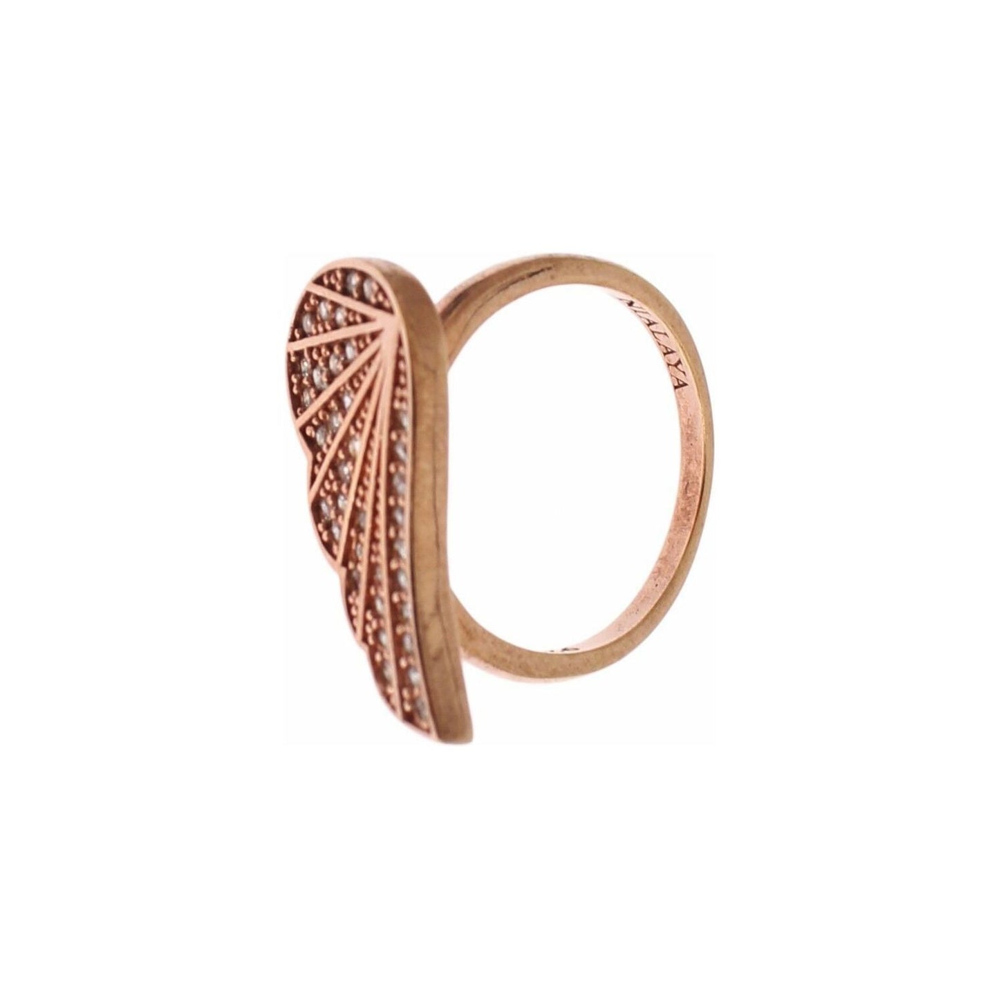Nialaya Pink Gold 925 Silver Womens Clear CZ Ring SIG19107-4,5