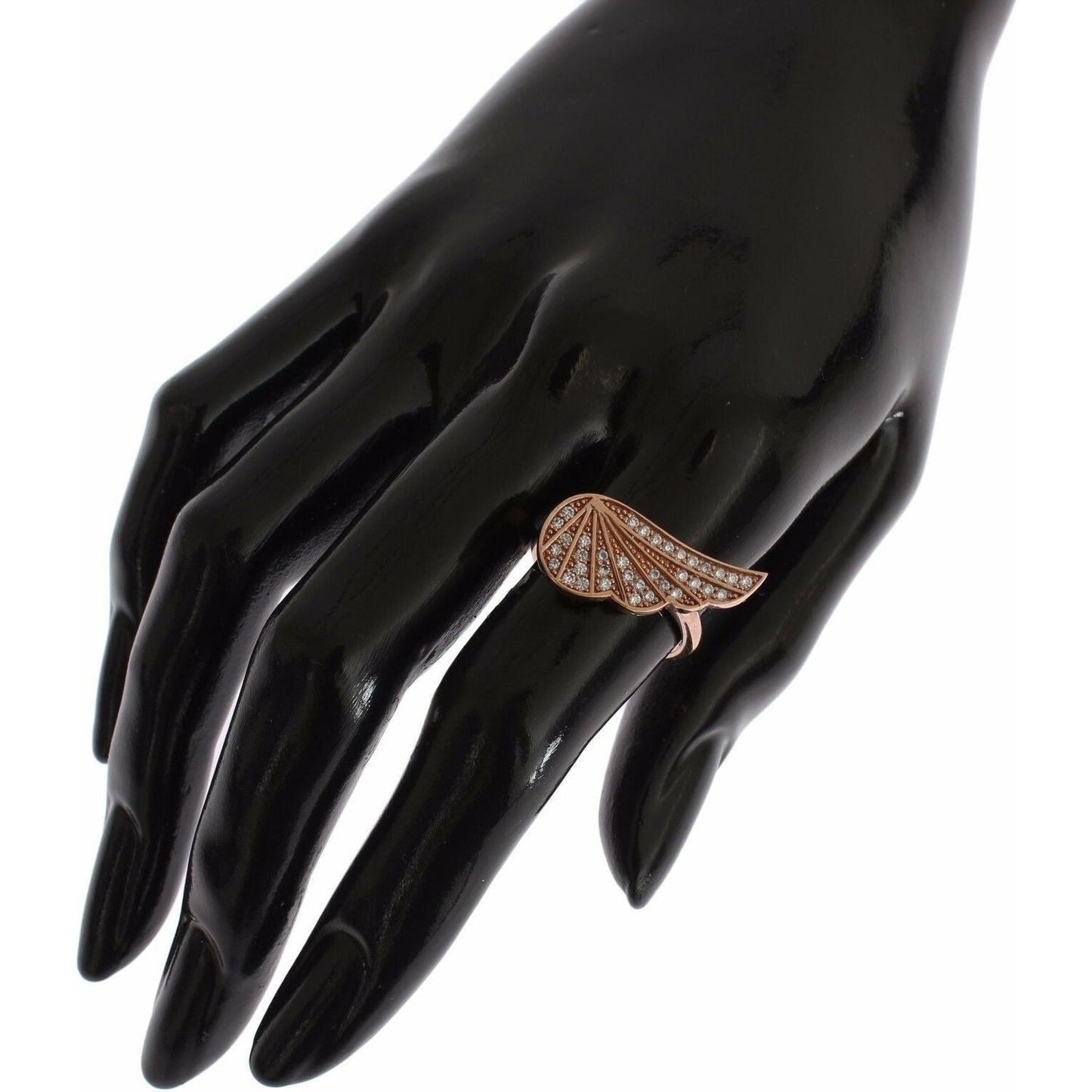 Nialaya Pink Gold 925 Silver Womens Clear CZ Ring SIG19107-4,5