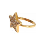 Nialaya Star Gold 925 Silver Womens Clear Ring SIG19103-54
