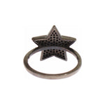 Nialaya Black CZ Star 925 Silver Womens Ring SIG19096-US5