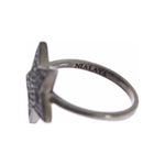 Nialaya Black CZ Star 925 Silver Womens Ring SIG19096-US5