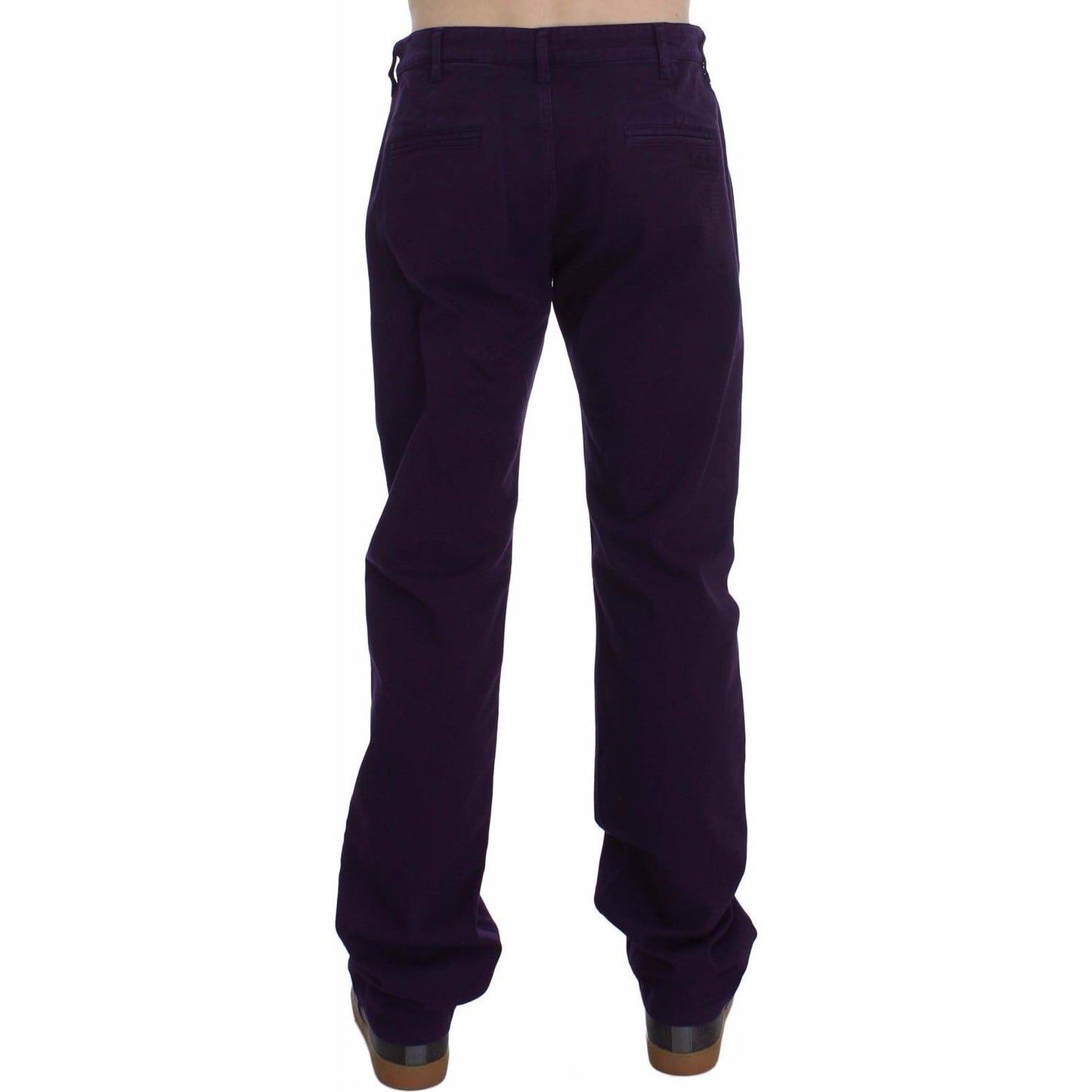 GF Ferre Purple Cotton Stretch Purple Fit Pants SIG30606-48