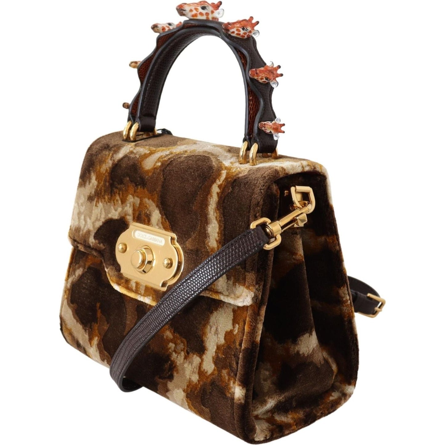 Dolce & Gabbana Brown Giraffe Crossbody Purse Borse WELCOME Purse VAS12215
