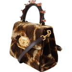 Dolce & Gabbana Brown Giraffe Crossbody Purse Borse WELCOME Purse VAS12215