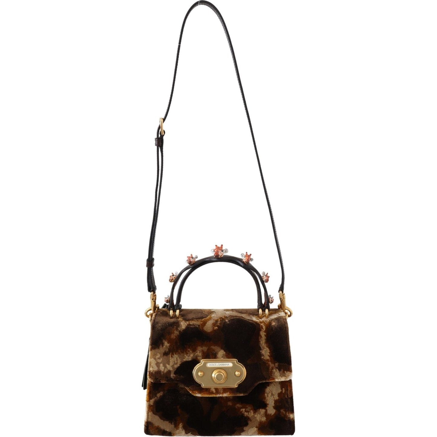 Dolce & Gabbana Brown Giraffe Crossbody Purse Borse WELCOME Purse VAS12215