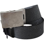 Exte Black Silver Metal Brushed Buckle Waist Belt BEL8071-100