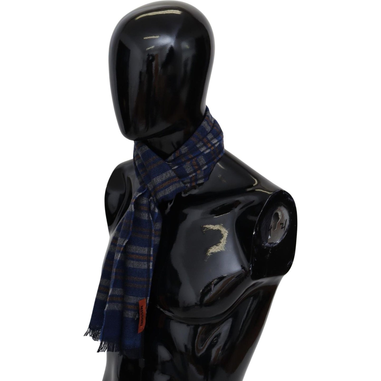 Missoni Multicolor Wool Striped Unisex Neck Wrap Shawl MS1925