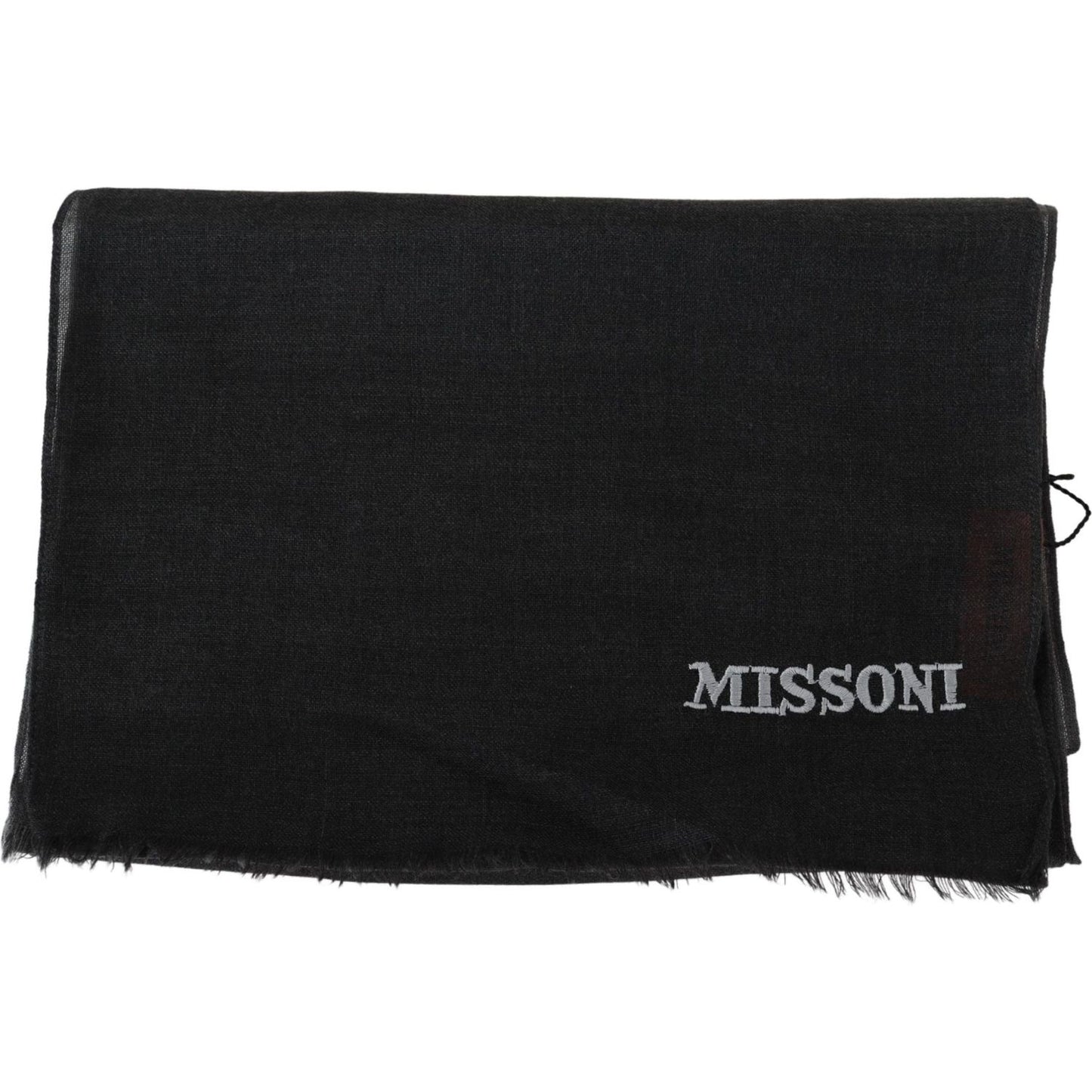 Missoni Black 100% Wool Unisex Neck Wrap Scarf MS2137BG