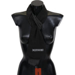 Missoni Black 100% Wool Unisex Neck Wrap Scarf MS2137BG