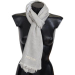 Missoni Gray Wool Knit Unisex Neck Wrap Scarf MS2048BG