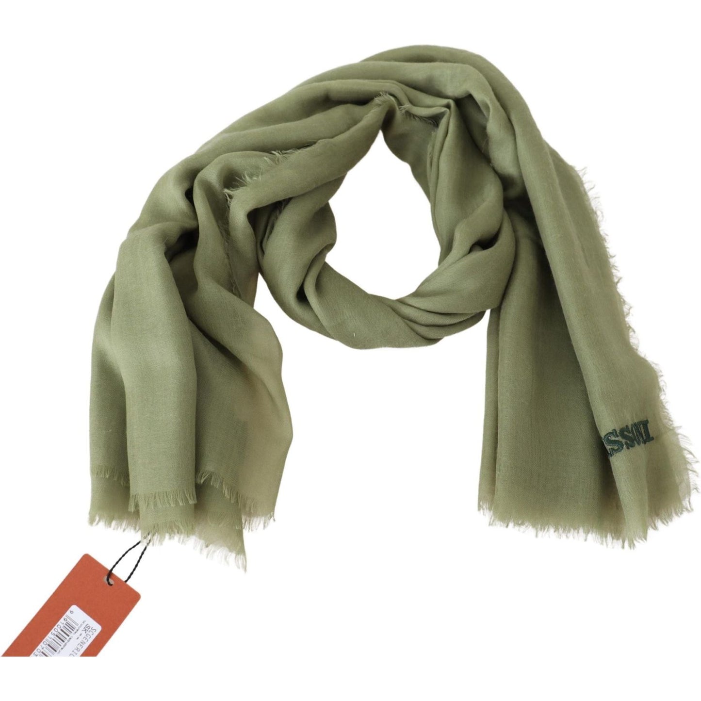 Missoni Green Cashmere Unisex Neck Wrap Scarf MS2082BG
