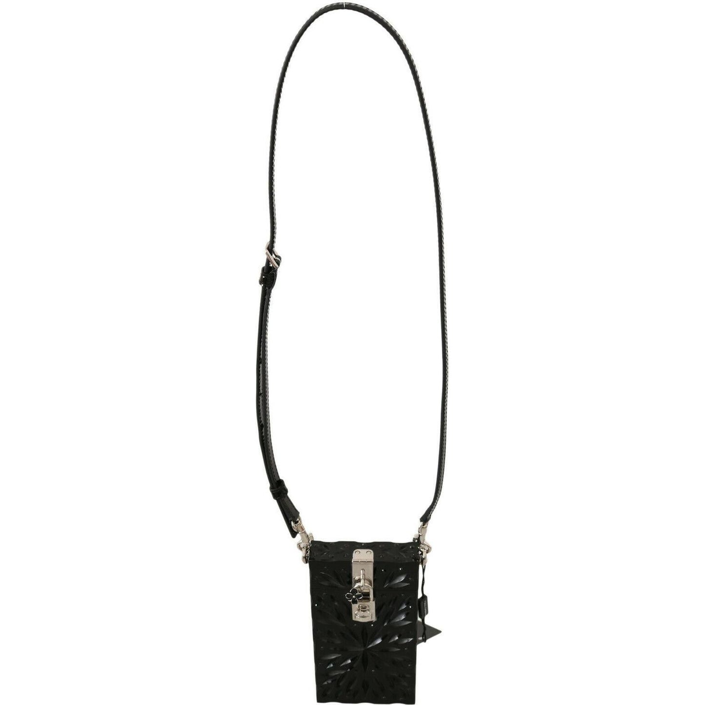 Dolce & Gabbana Black Crystal Plexiglass Cross Cigarette Case Holder SMYK485#2