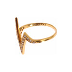 Nialaya Gold 925 Silver Womens Clear CZ 18K Ring Nr. 20- US4