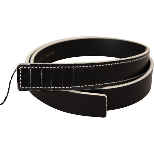 Costume National Black White Leather Fashion Waist Belt WOMAN BELTS