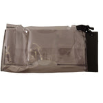 PINKO Black Clear Plastic Transparent Pouch Purse Clutch Bag VAS13033