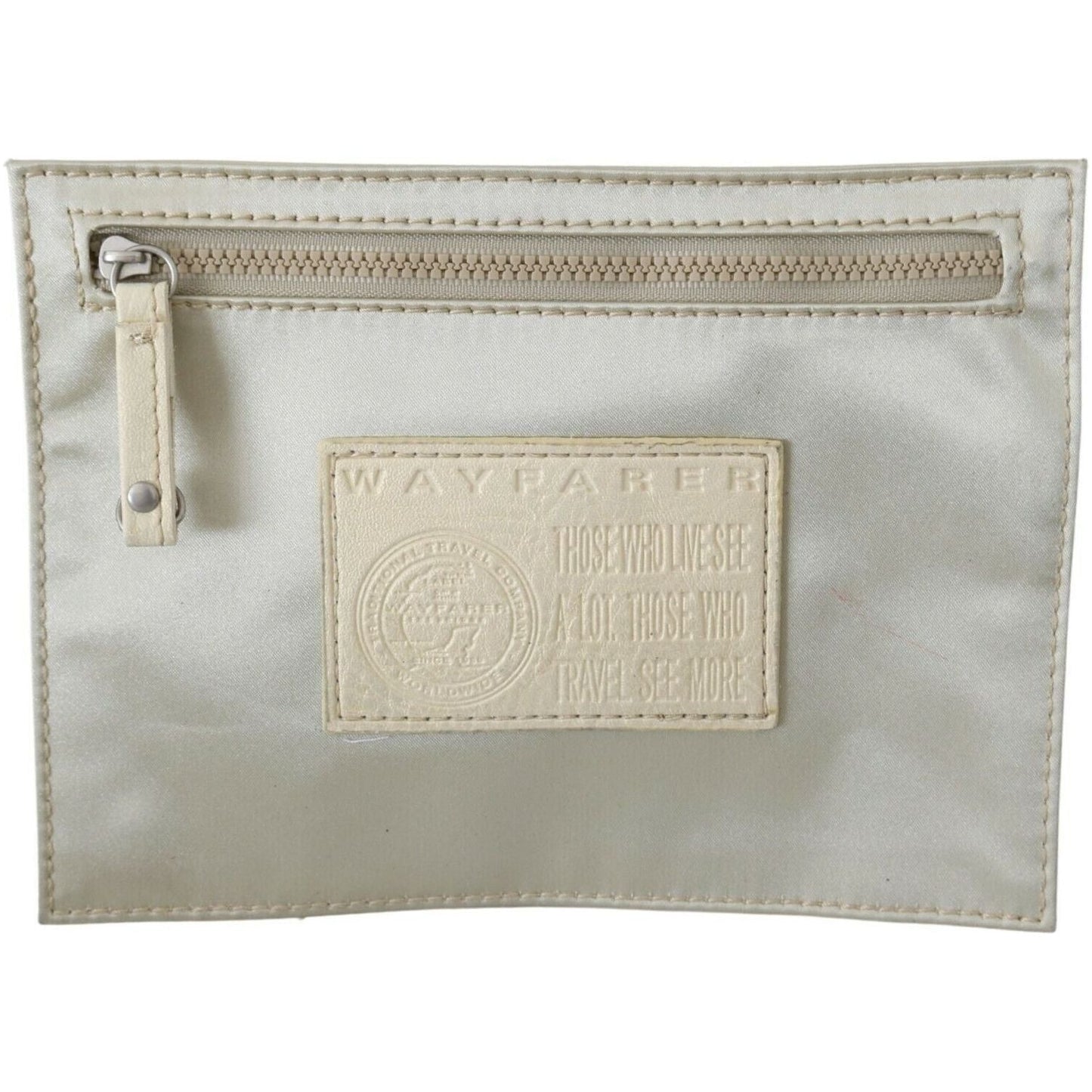 WAYFARER White Zippered Coin Holder Wallet VAS9133