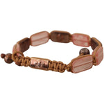 Nialaya Multicolor Crystals Logo Embellished Adjustable Bracelet SMY100797