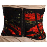 Dolce & Gabbana Black Corset Belt Stretch Waist Strap Silk Top TSH6823 - 46