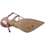 Dolce & Gabbana Pink Glittered Strappy Sandals Mary Jane Shoes LA9592 - 39