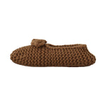 Dolce & Gabbana Brown Slip On Ballerina Flats Wool Knit Shoes LA9674 - 40