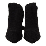 Dolce & Gabbana Black Stretch Socks Knee High Booties Shoes LA9670 - 41