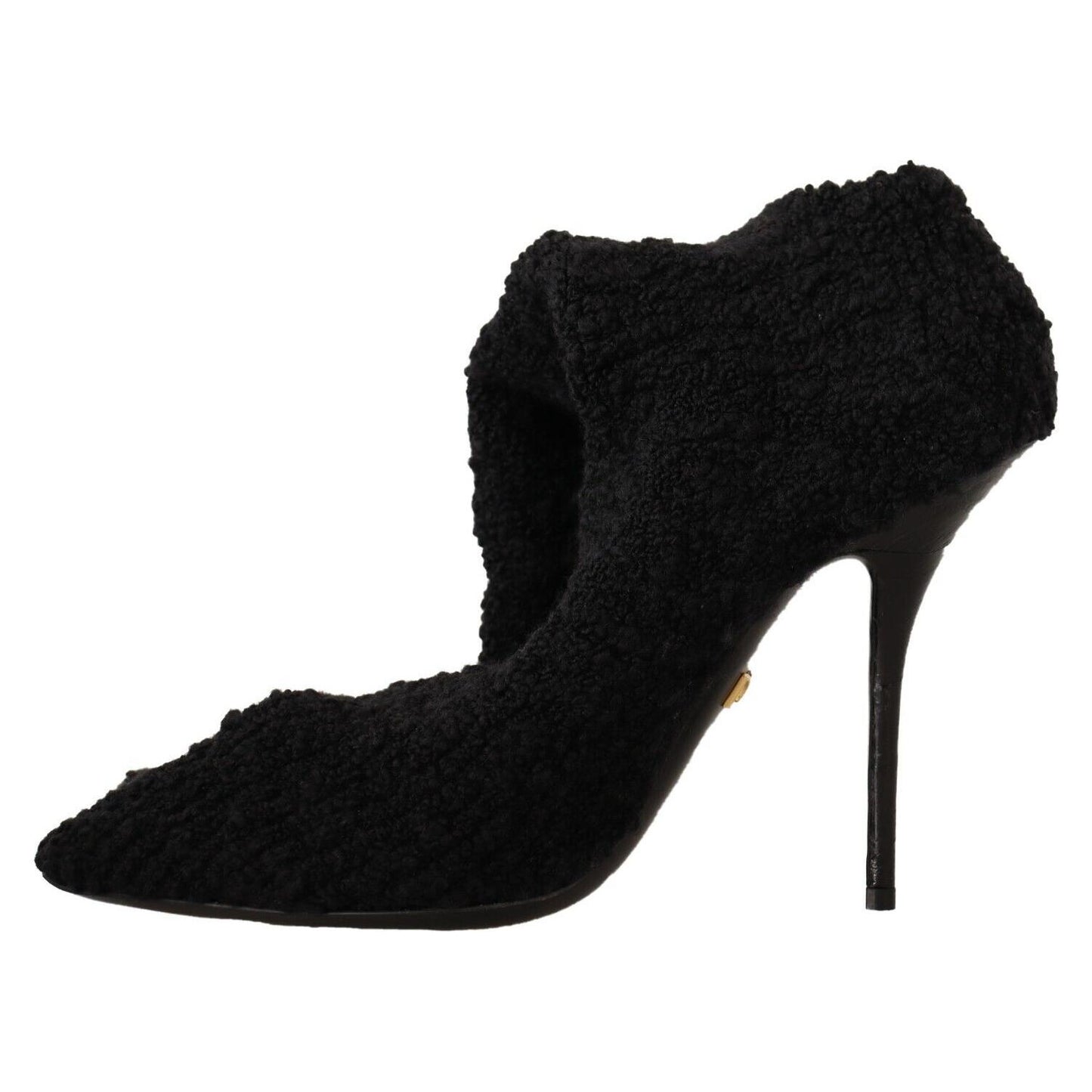 Dolce & Gabbana Black Stretch Socks Knee High Booties Shoes LA9670 - 41