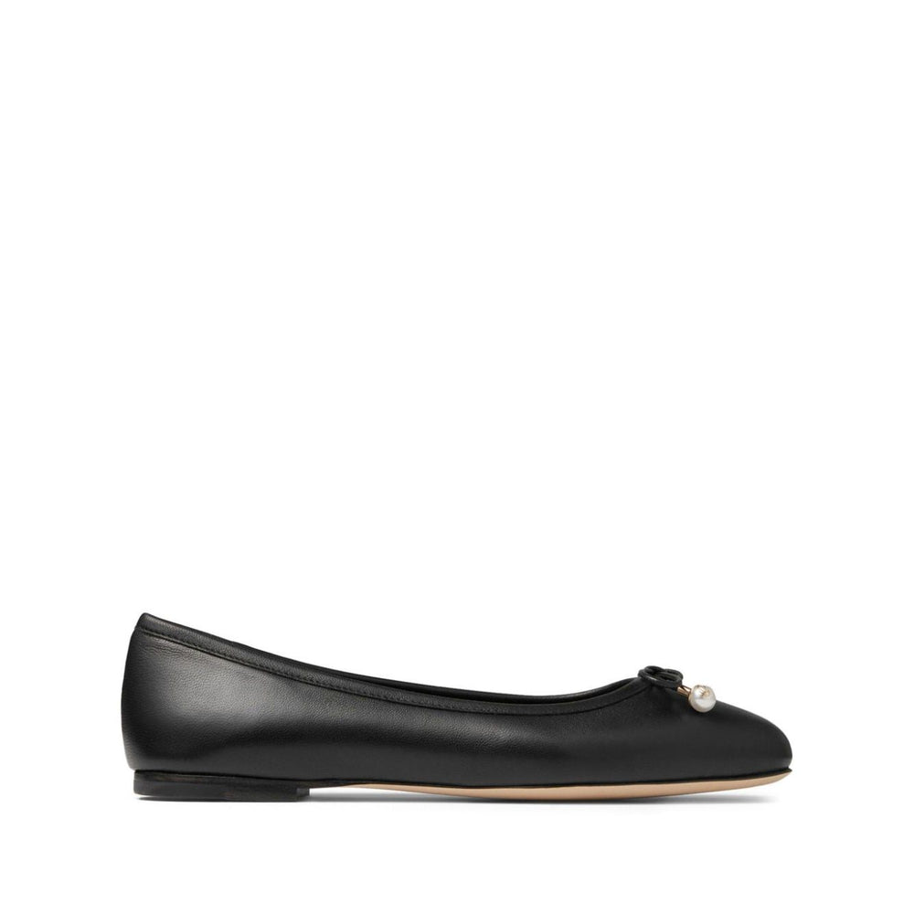 Jimmy Choo Elme Flat with Pearl embellishment ELMEFLATNAPBLACK-P25