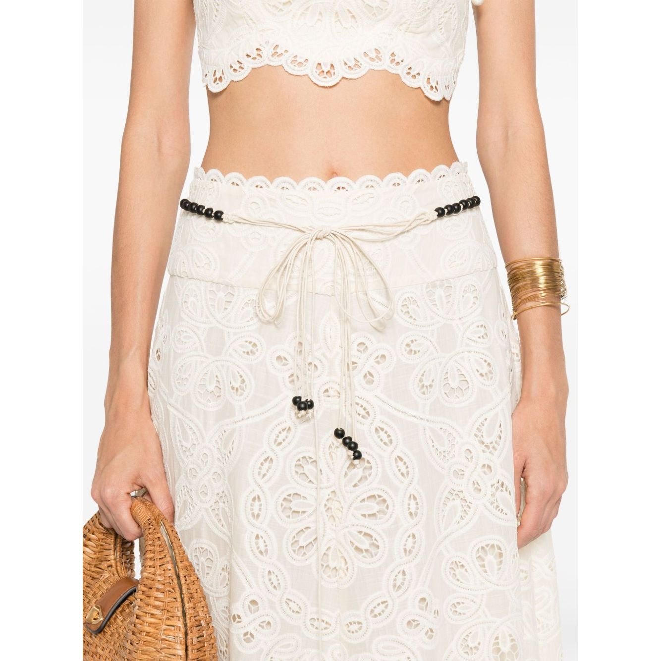 Zimmermann Rhiannon embroidered skirt