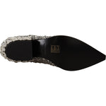 Dolce & Gabbana Black Suede Strass Crystal Cowgirl Boots LA9803- 35