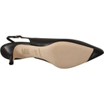 Dolce & Gabbana Black Leather Slingbacks Heels Pumps Shoes LA9779- 36.5