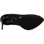 Dolce & Gabbana Black Tulle Stretch Boots Pumps Shoes LA9800- 35