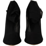 Dolce & Gabbana Black Stretch Tulle Stretch Boots Shoes LA9801- 39