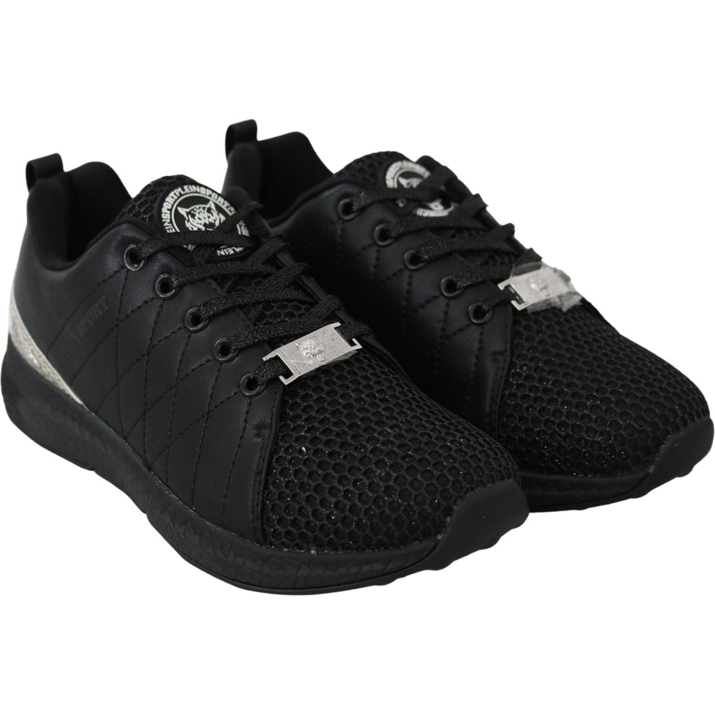 Plein Sport Exquisite Black Runner Gisella Sports Sneakers 4059623082449