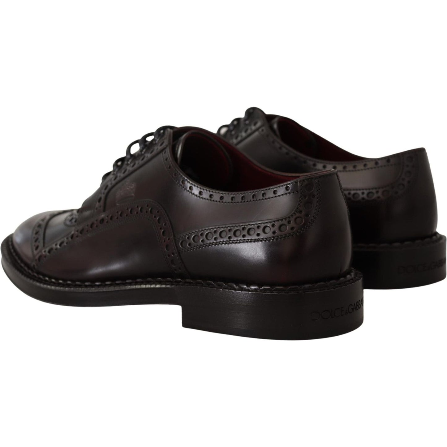 Dolce & Gabbana Purple Leather Oxford Wingtip Formal Shoes MV4521- 39