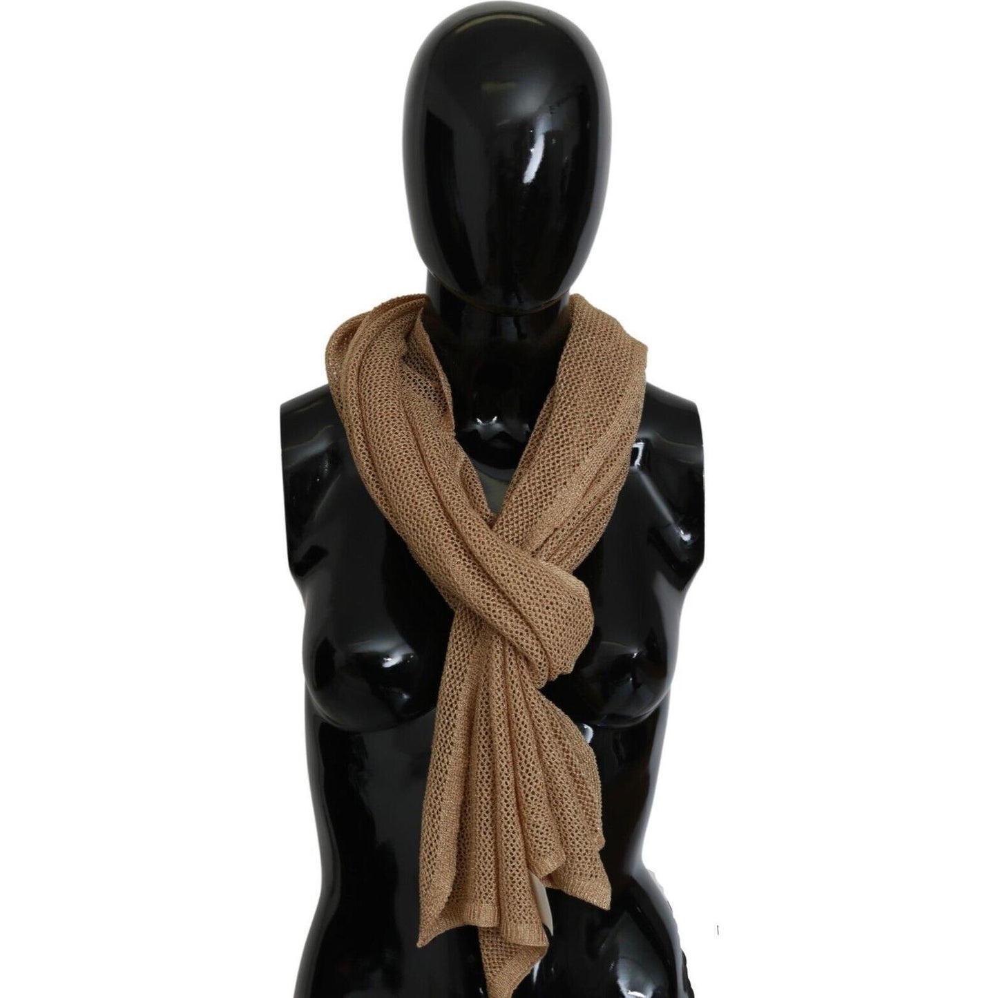 GF Ferre Brown Neck Wrap Winter Shawl Foulard Scarf