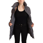 Roccobarocco Gray Quilted Long Sleeves Logo Patch Full Zip Jacket JKT3148 - 46