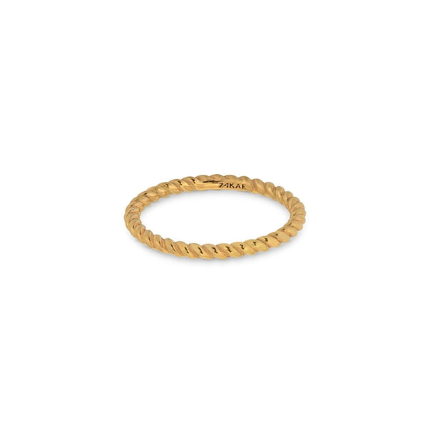 24KAE JEWELS JEWELRY Mod. 12423Y/54, elegant gold twisted ring design