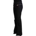 Exte Black Cotton Stretch Mid Waist Cotton Flared Denim Jeans PAN72210 - 42