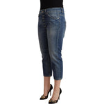 Dondup Blue Washed Mid Waist Capri Denim Jeans PAN71801 - 40