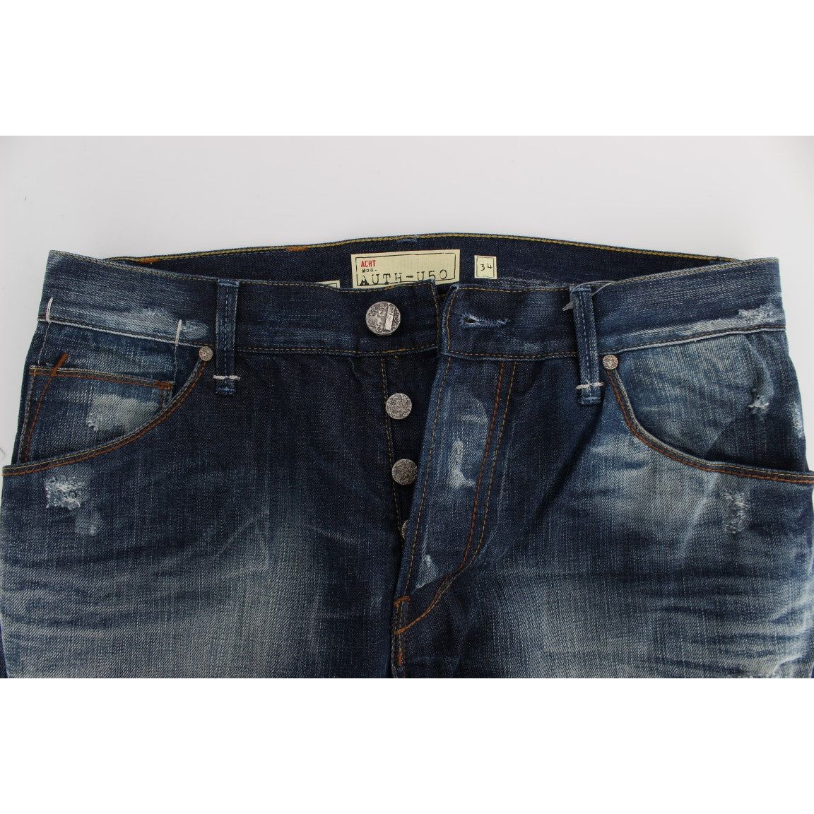 Acht Blue Wash Cotton Denim Regular Fit Jeans SIG30500-1